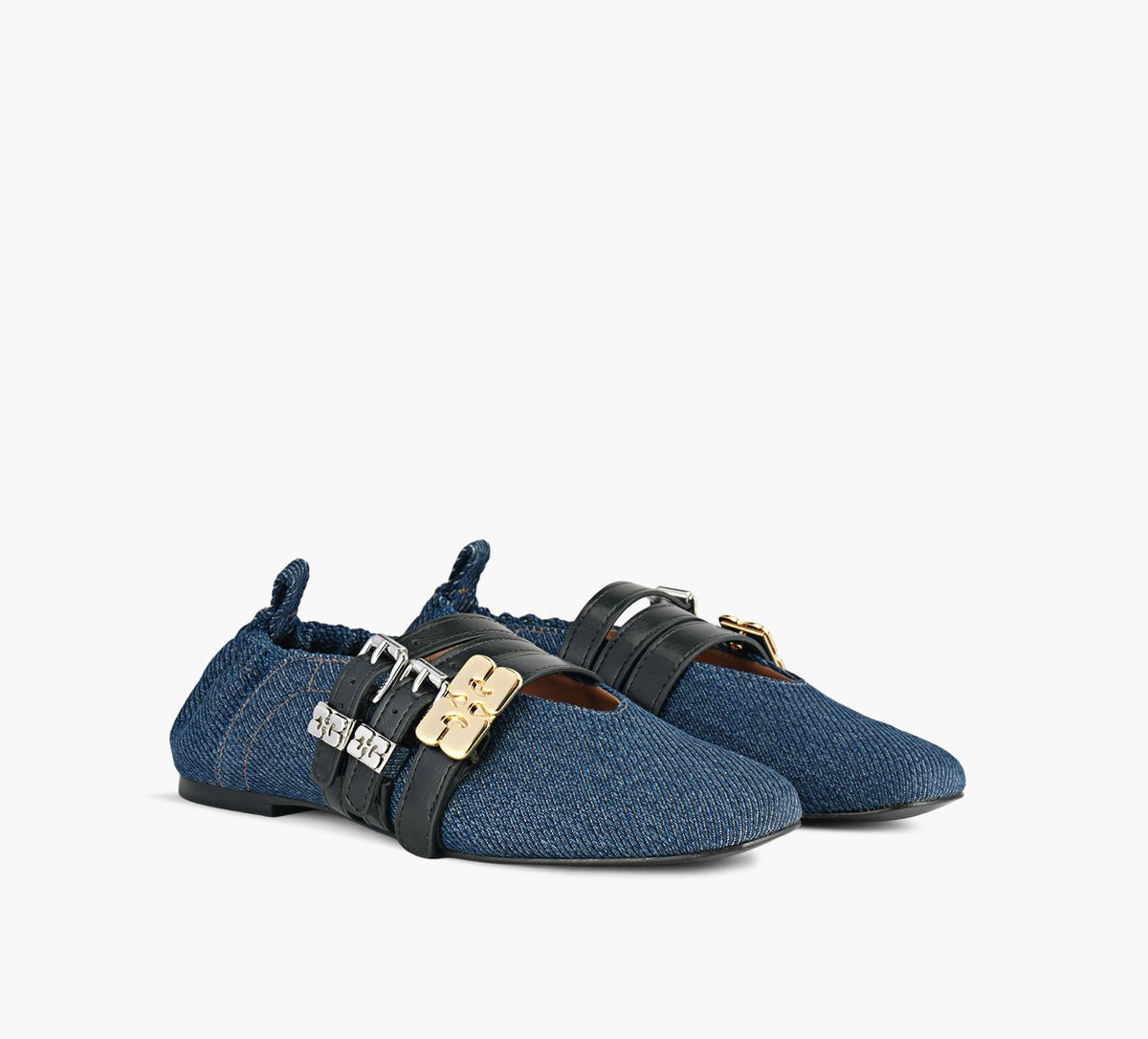 GANNI BALLERINEMARYJANE en BLEU vue 2