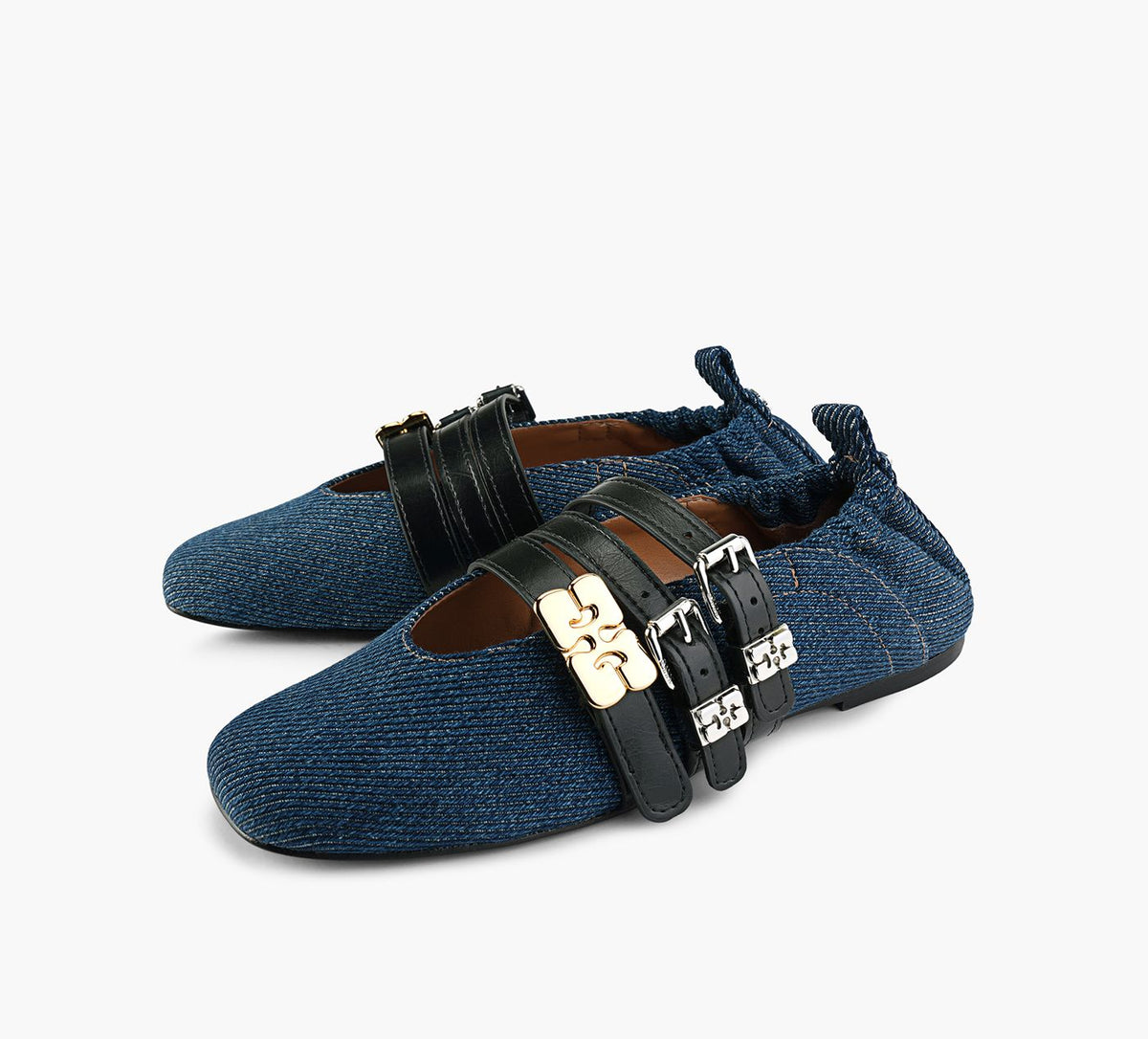 GANNI BALLERINEMARYJANE en BLEU vue 4