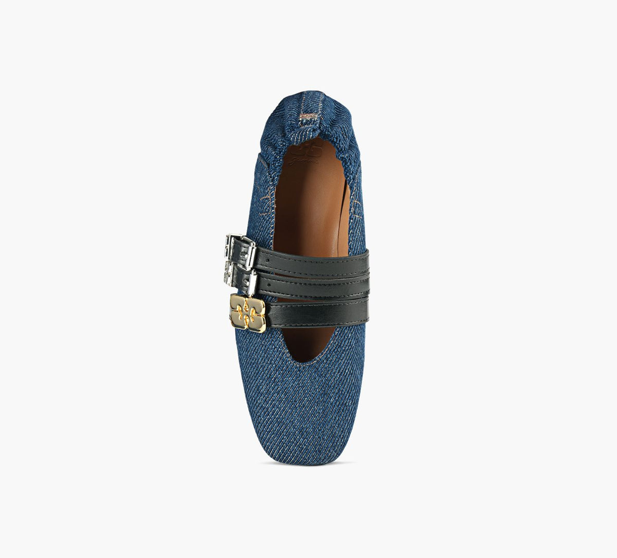 GANNI BALLERINEMARYJANE en BLEU vue 1c