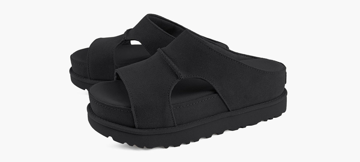 UGG GOLDENSTARHICUTOUTSLIDE in BLACK view 4