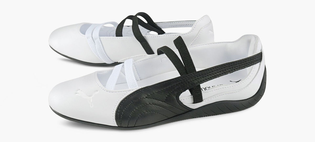 PUMA BALLERINESPEEDCATCUIR en BLANC vue 4