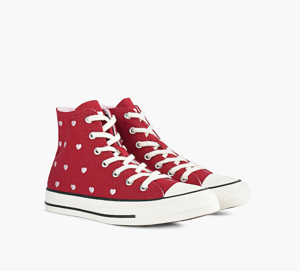 CONVERSE CHUCKTAYLORALLSTARCOEURSROSES en ROUGE vue 2