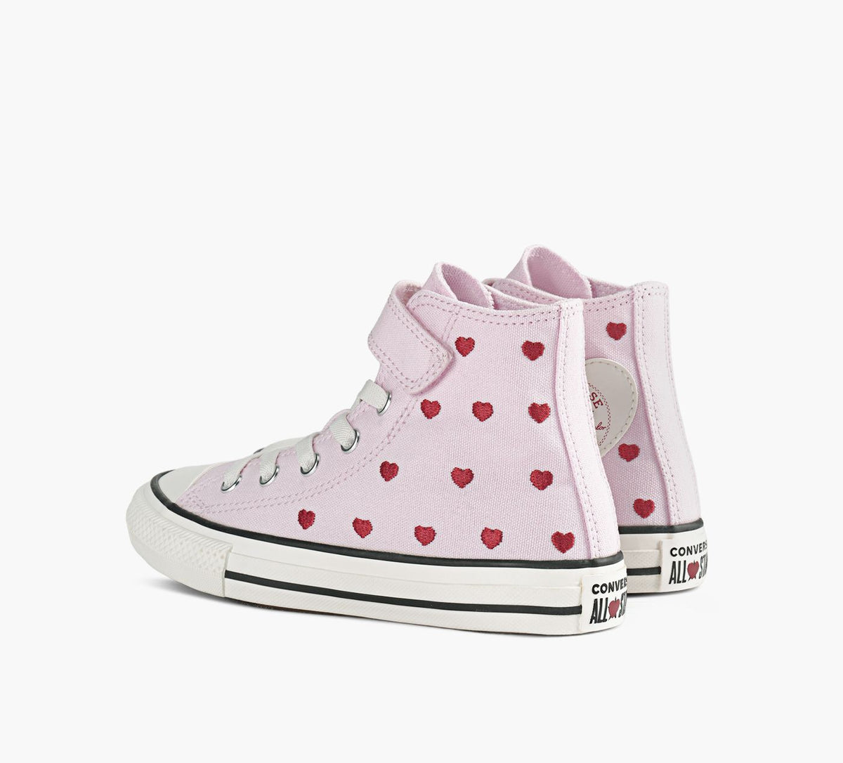 CONVERSE CHUCKTAYLORALLSTARHEARTSROSESEASYON in LIGHT PINK view 3