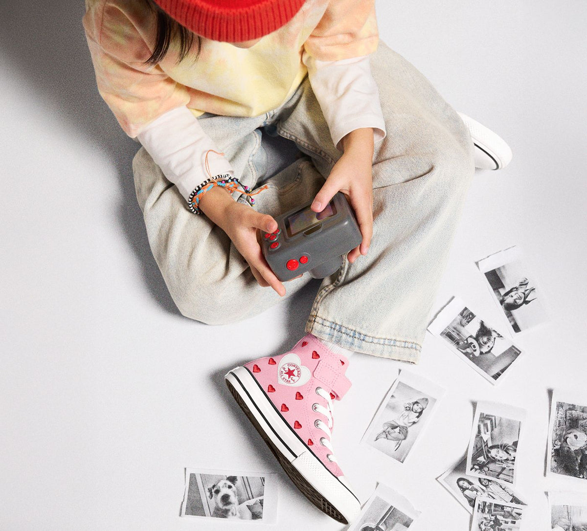 CONVERSE CHUCKTAYLORALLSTARHEARTSROSESEASYON in LIGHT PINK view 8