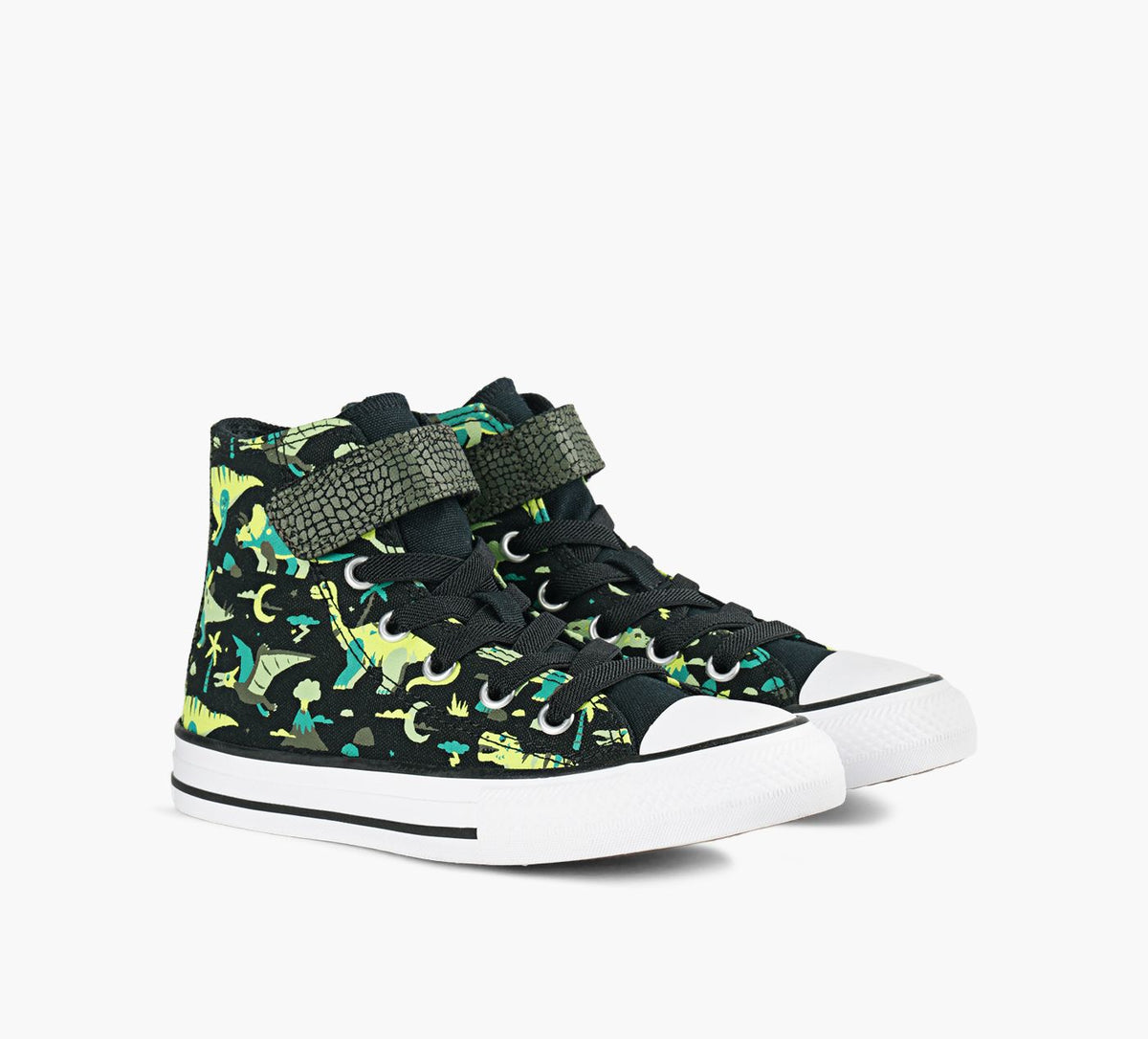 CONVERSE CHUCKTAYLORALLSTARDINOSENFILAGERAPIDE en NOIR vue 2