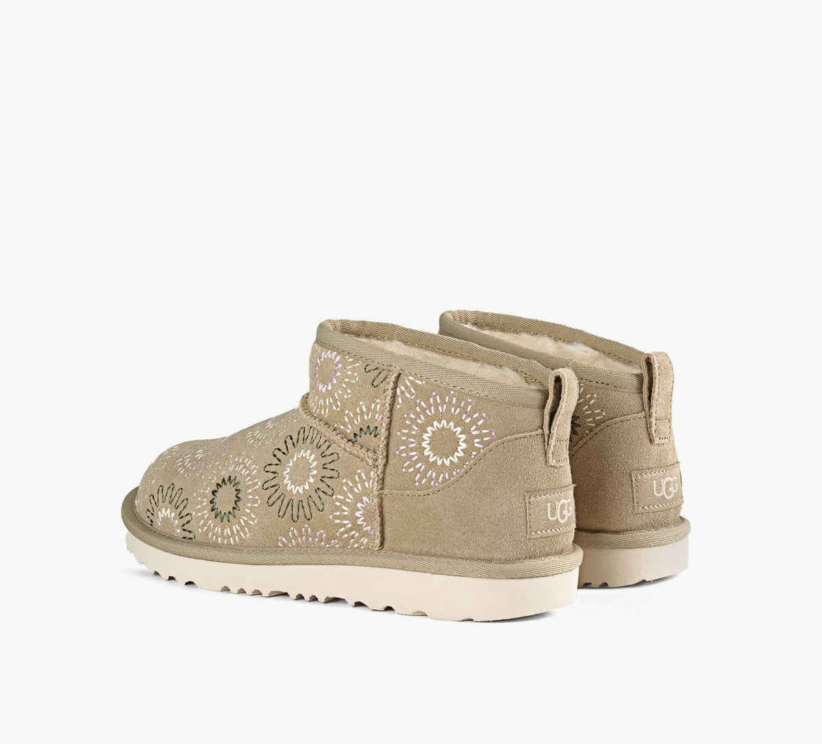UGG CLASSICULTRAMINISUNSTITCH en BEIGE vue 3