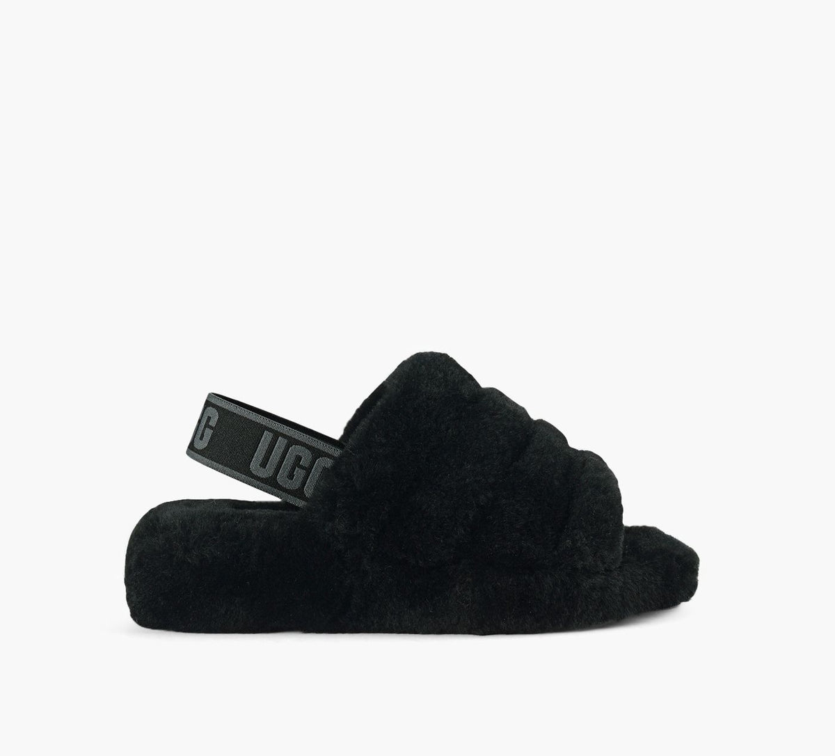 UGG FLUFFYEAHSLIDE in BLACK