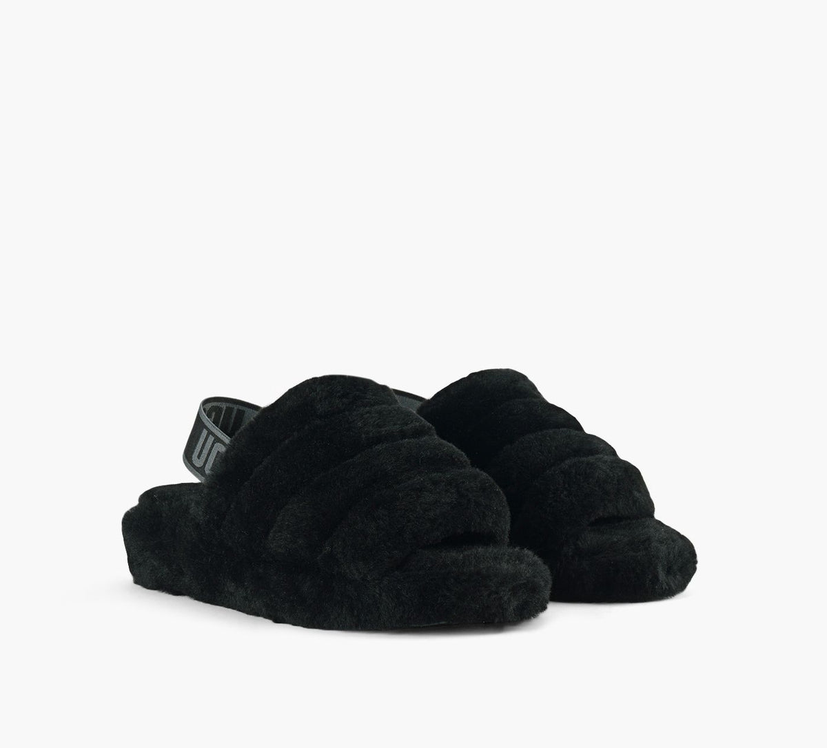 UGG FLUFFYEAHSLIDE in BLACK view 2