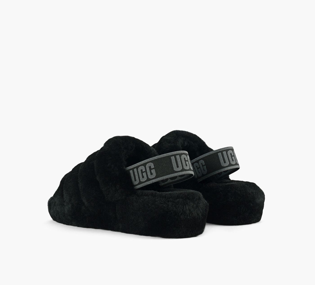 UGG SANDALEFLUFFYEAH en NOIR vue 3