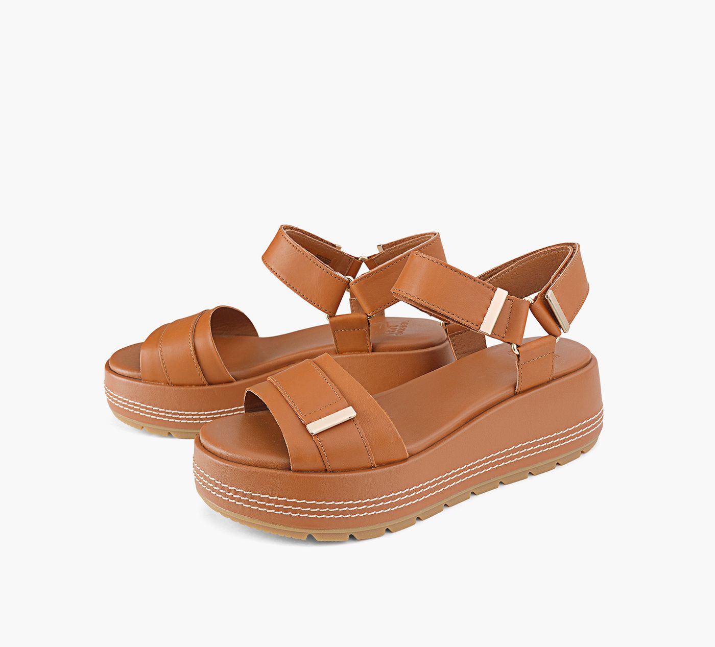 SOREL SUNPEAKPLATFORMYSTRAP in TAN view 4