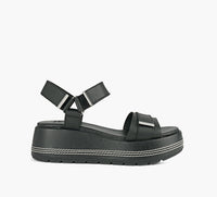 SOREL SUNPEAKPLATFORMYSTRAP in BLACK