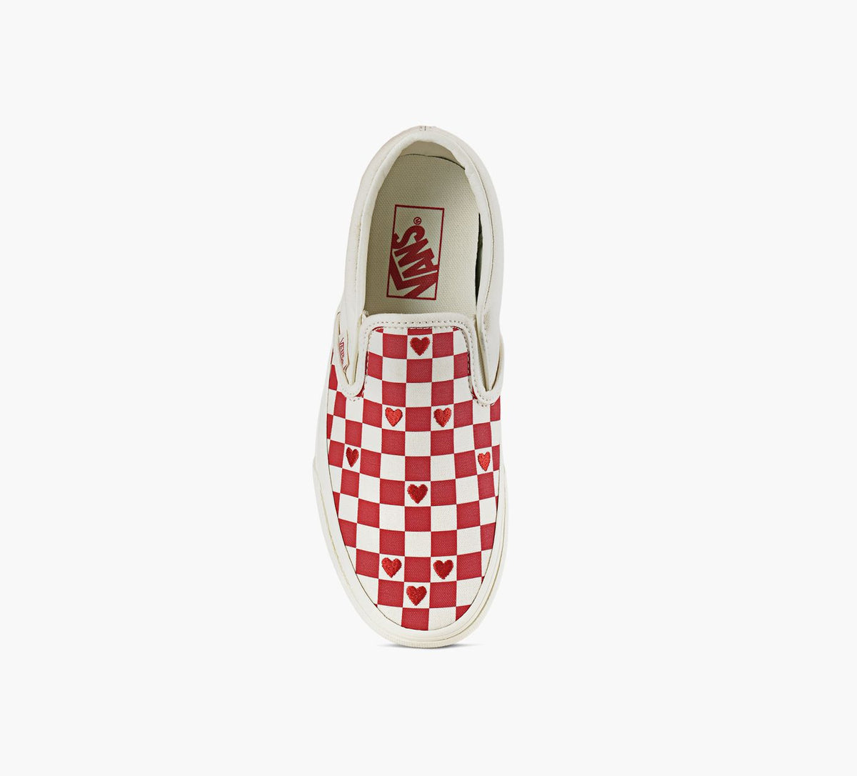 VANS BASKETCLASSIQUESSANSLACET en ROUGE vue 1c