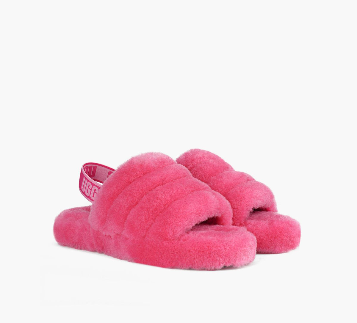 UGG SANDALEFLUFFYEAH en FUCHSIA vue 2