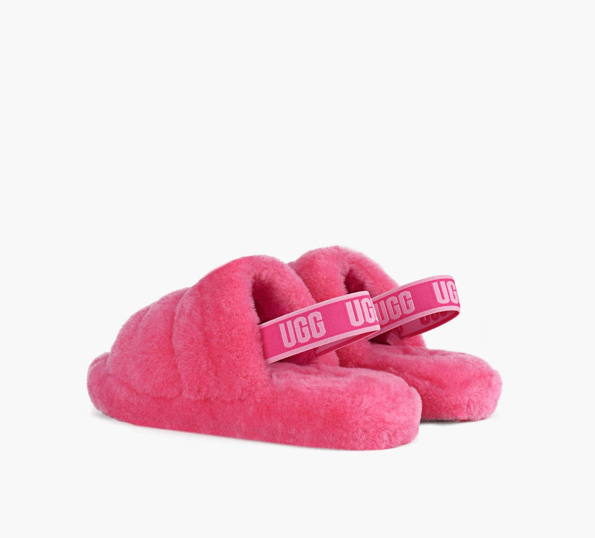 UGG SANDALEFLUFFYEAH en FUCHSIA vue 3