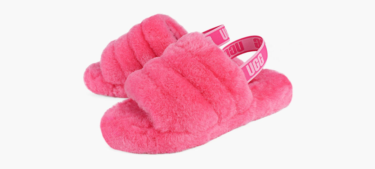 UGG SANDALEFLUFFYEAH en FUCHSIA vue 4