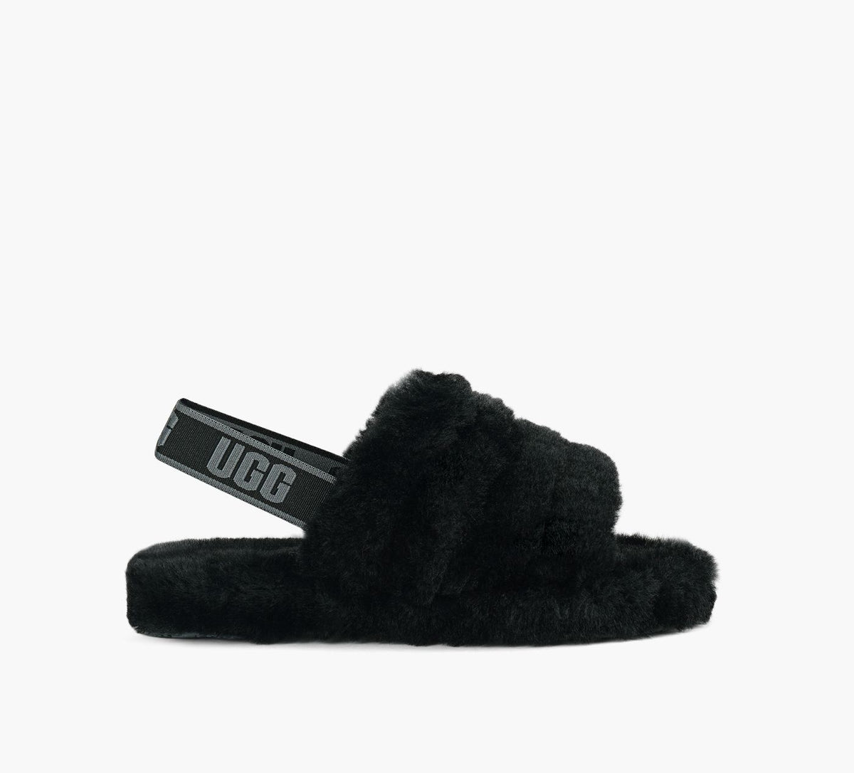 UGG FLUFFYEAHSLIDE in BLACK