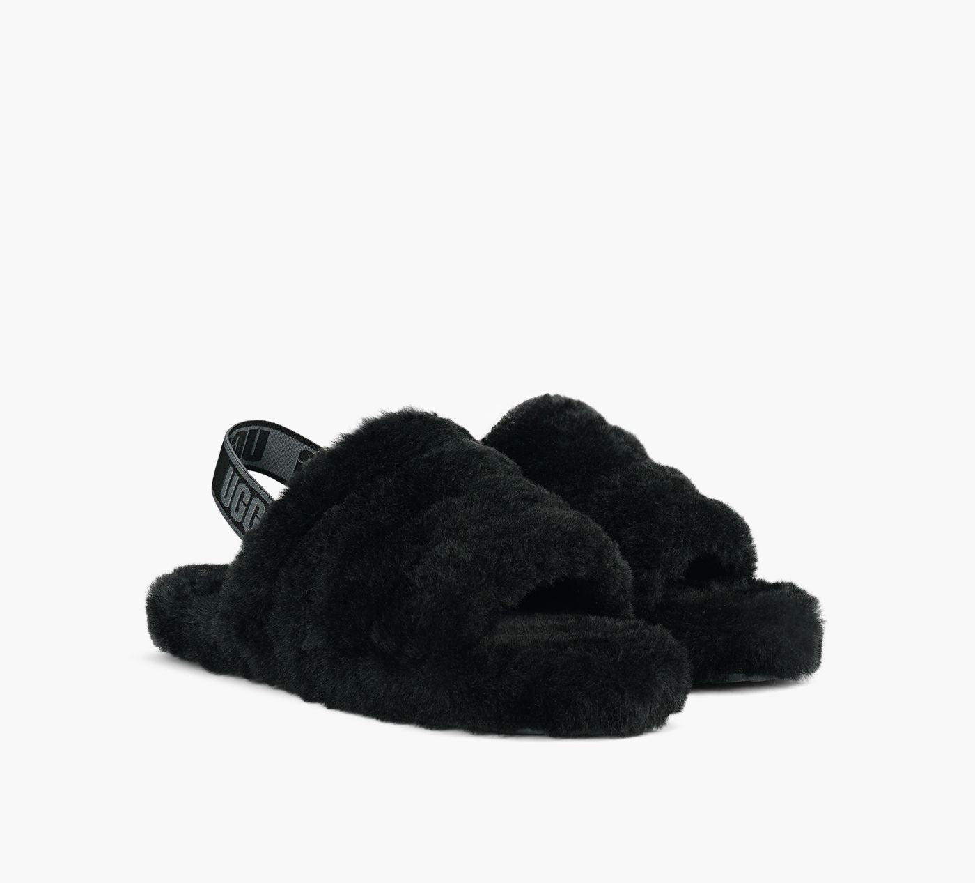 UGG FLUFFYEAHSLIDE in BLACK view 2