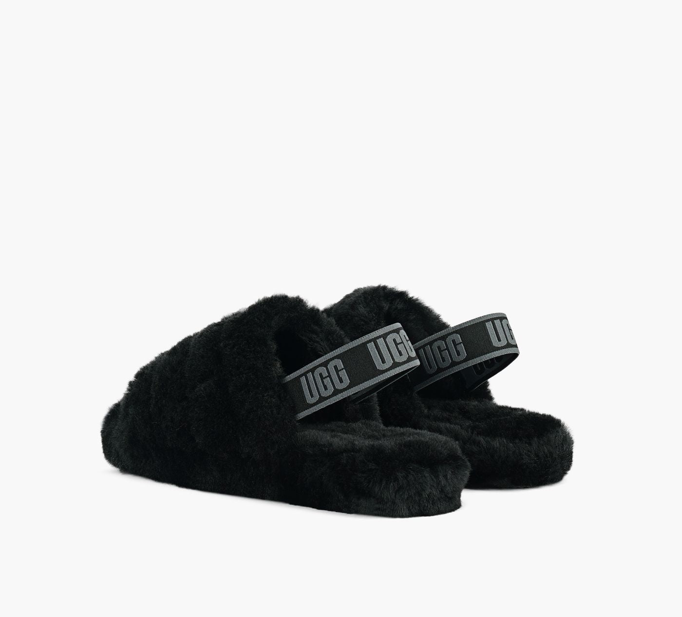 UGG FLUFFYEAHSLIDE in BLACK view 3