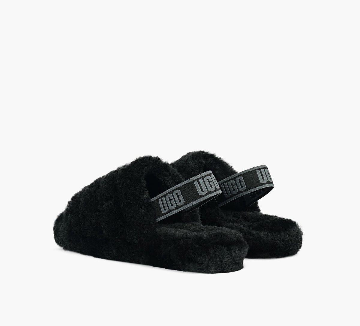 UGG FLUFFYEAHSLIDE in BLACK view 3