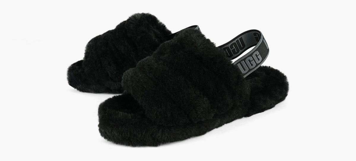 UGG FLUFFYEAHSLIDE in BLACK view 4