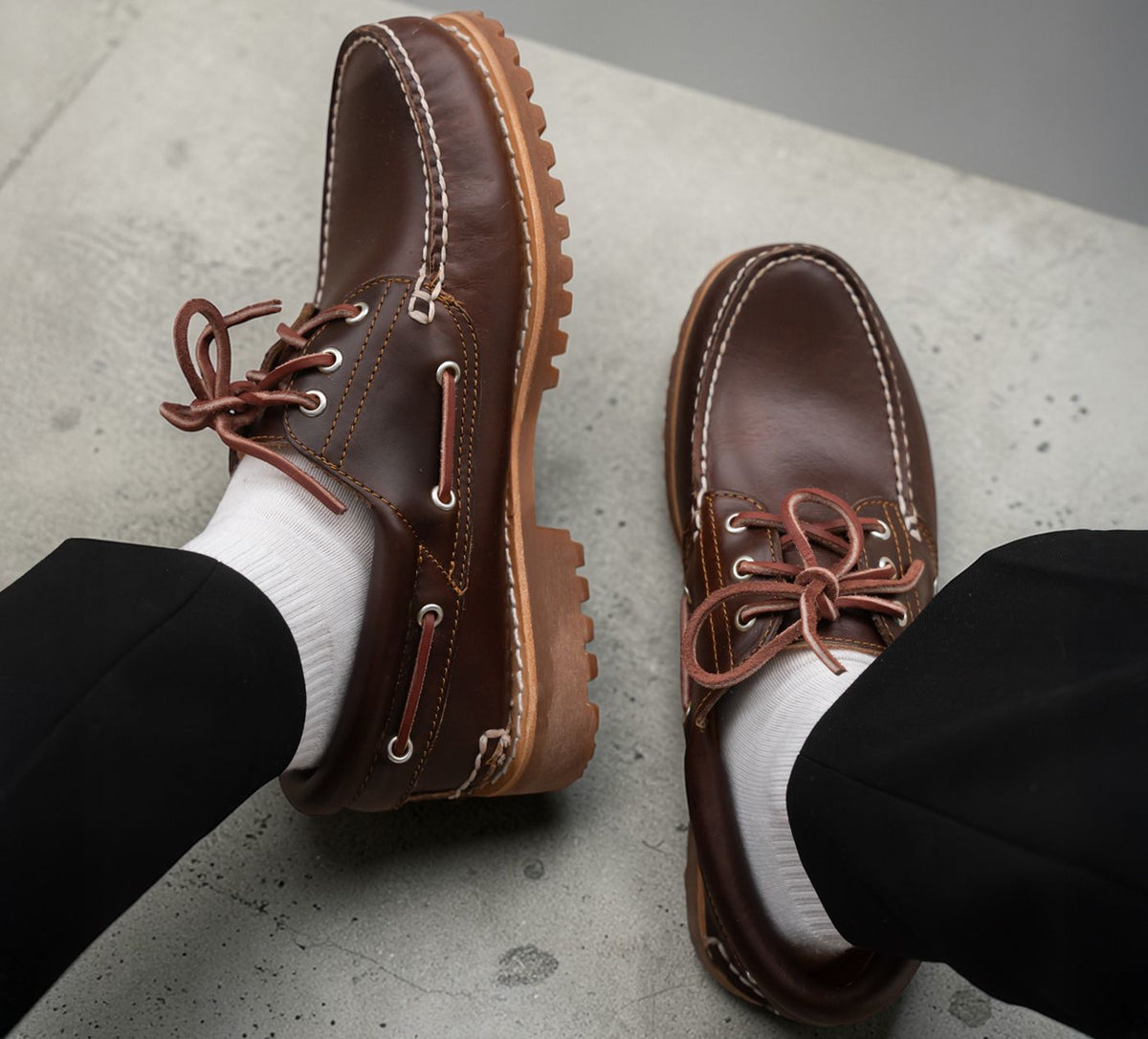 TIMBERLAND Authentic3EyeLugHandsewnBoatShoe in BROWN view 8