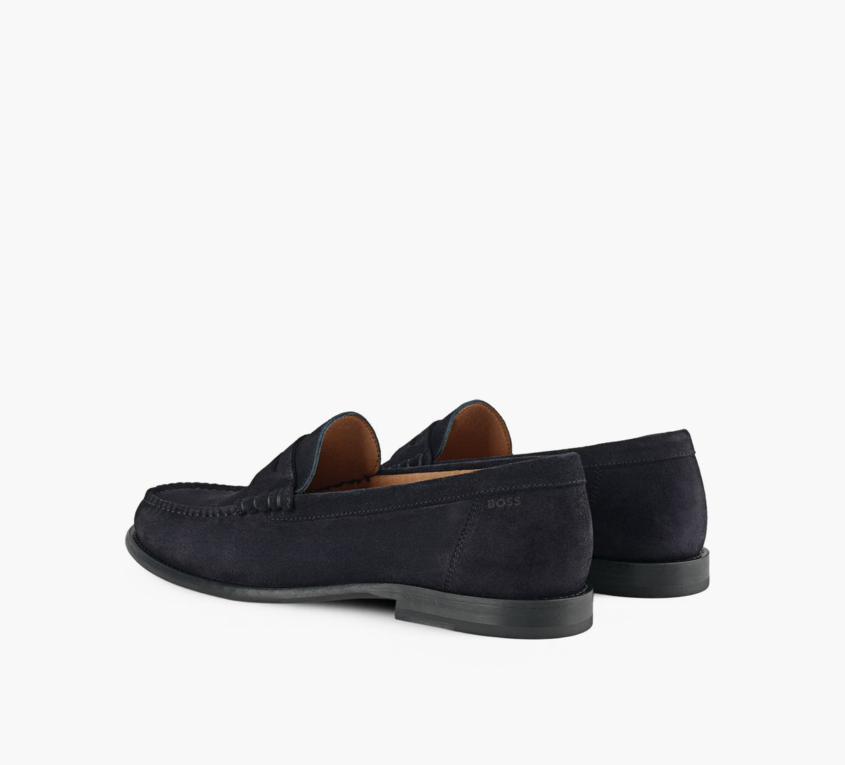 BOSS MOCASSINTEVAN en BLEU vue 3