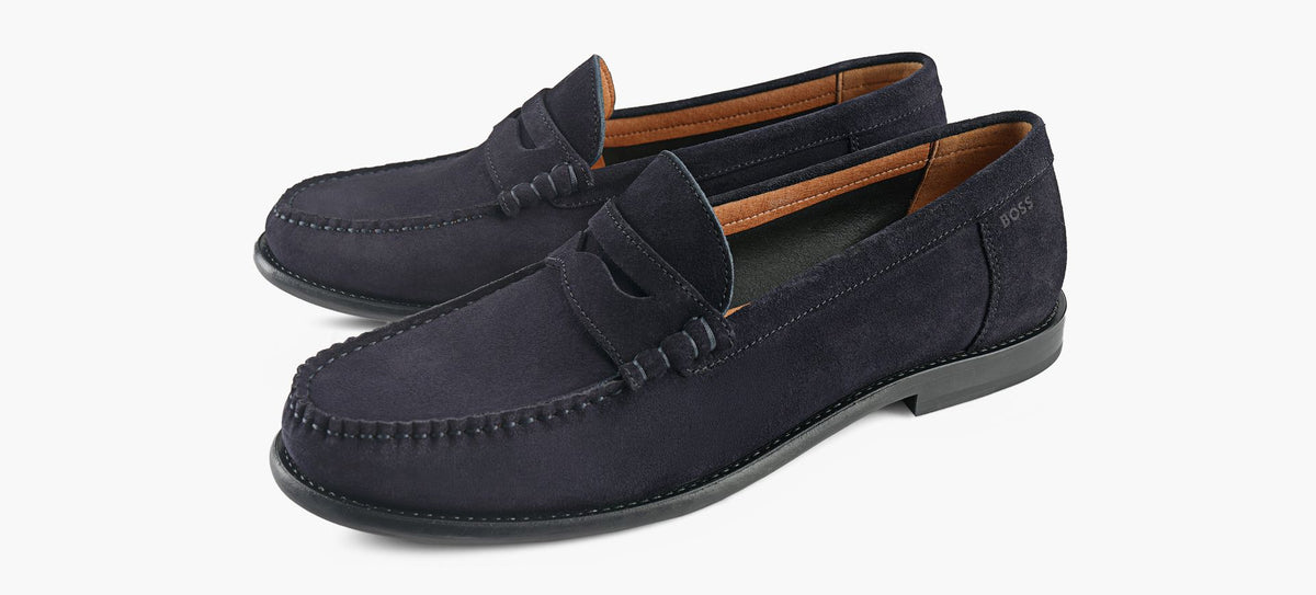 BOSS MOCASSINTEVAN en BLEU vue 4