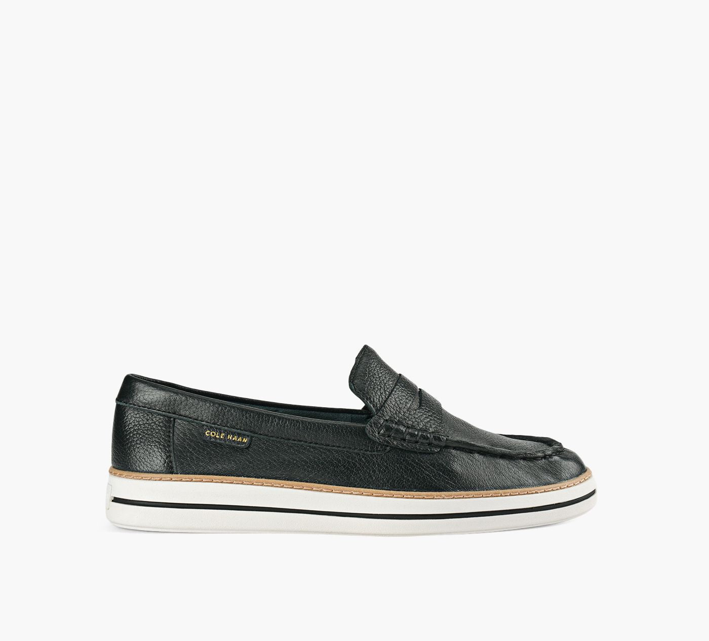 COLE HAAN PINCHLONGWEEKENDERPENNYLOAFERS in BLACK