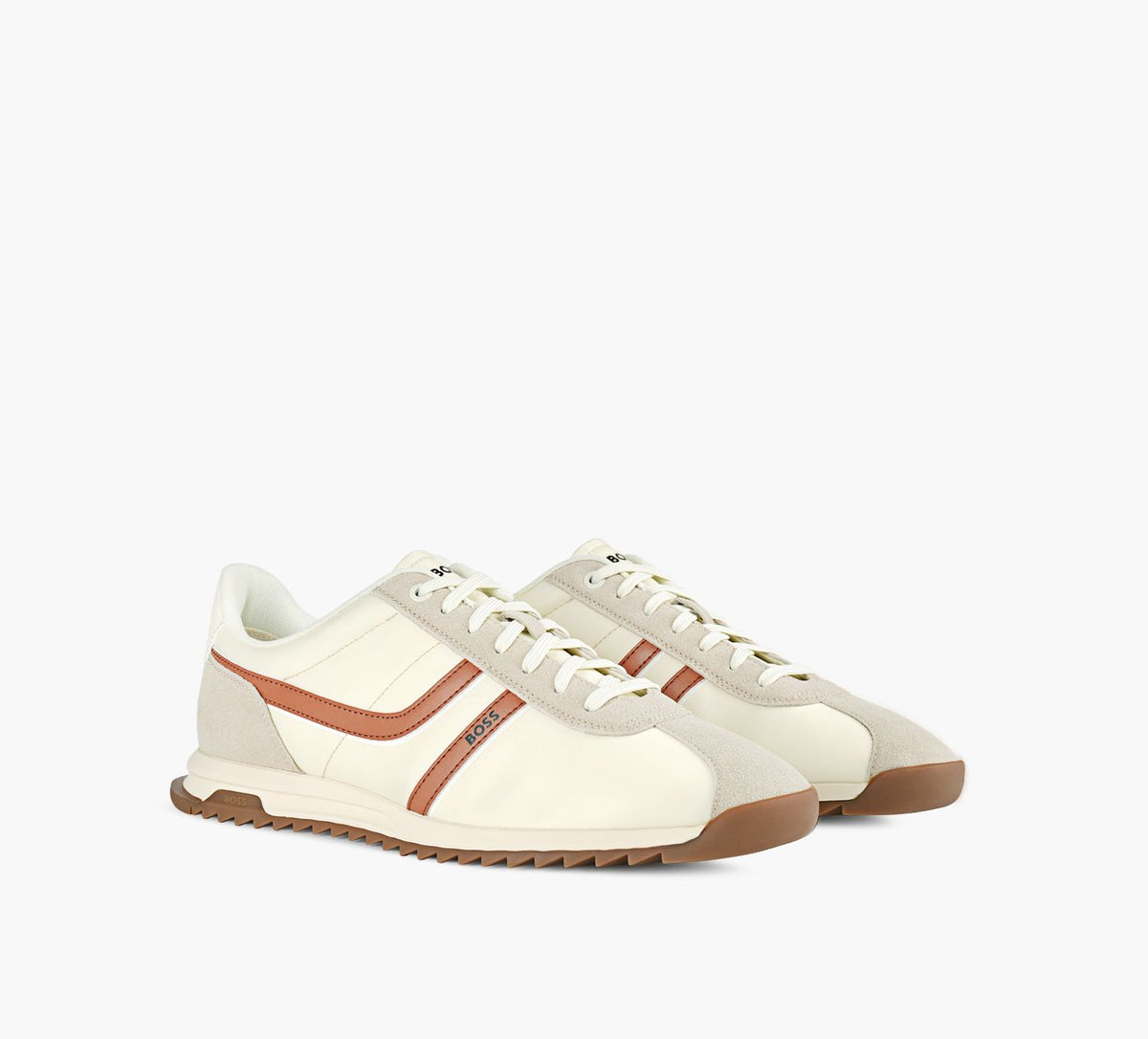 BOSS BASKETPROFILBASZAYN en BEIGE vue 2
