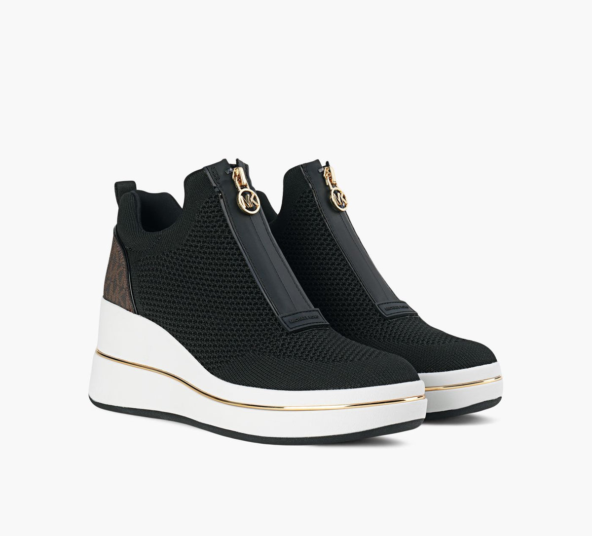 MICHAEL KORS EMMYSTRETCHKNITZIPWEDGE in BLACK view 2