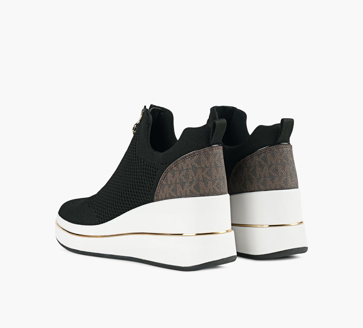 MICHAEL KORS EMMYSTRETCHKNITZIPWEDGE in BLACK view 3