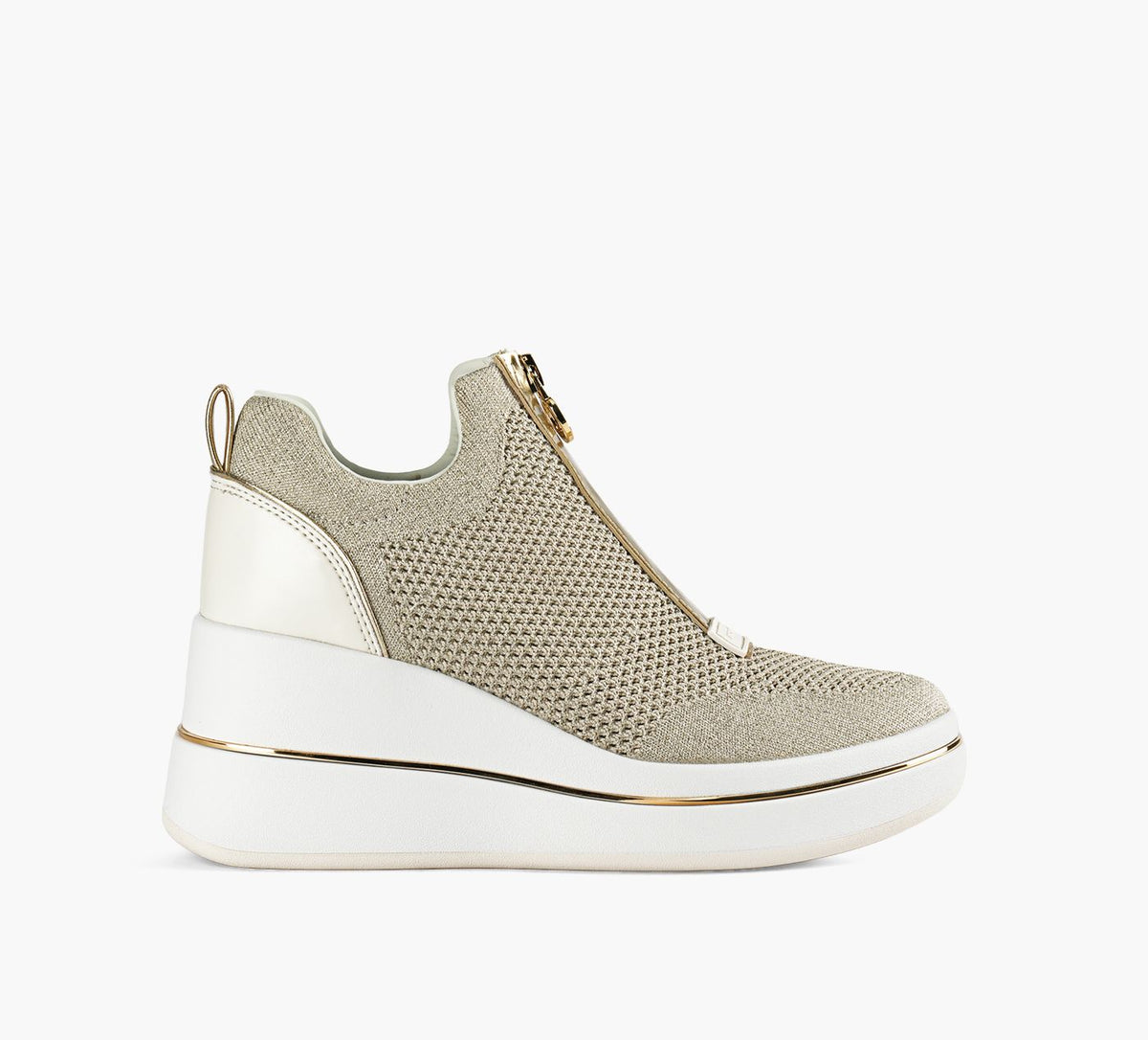 MICHAEL KORS EMMYSTRETCHKNITZIPWEDGE in GOLD