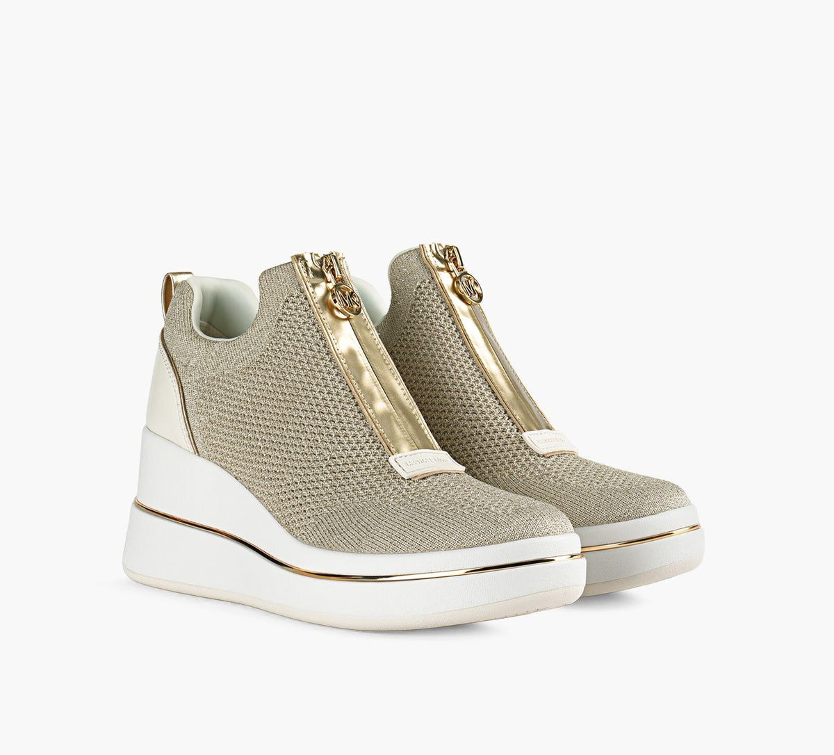 MICHAEL KORS EMMYSTRETCHKNITZIPWEDGE in GOLD view 2