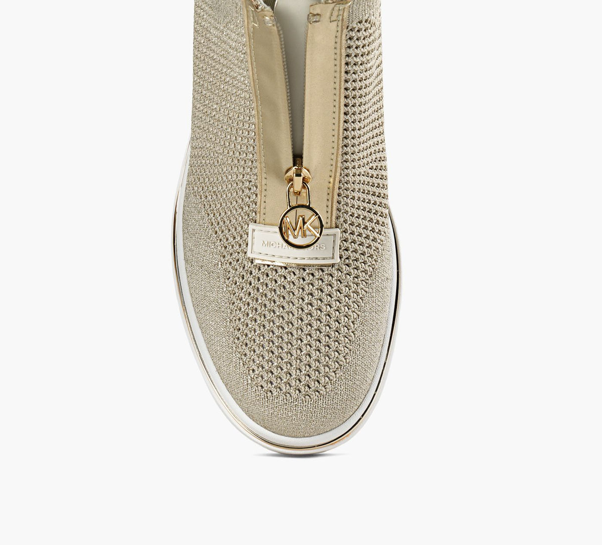MICHAEL KORS EMMYSTRETCHKNITZIPWEDGE in GOLD view 1c
