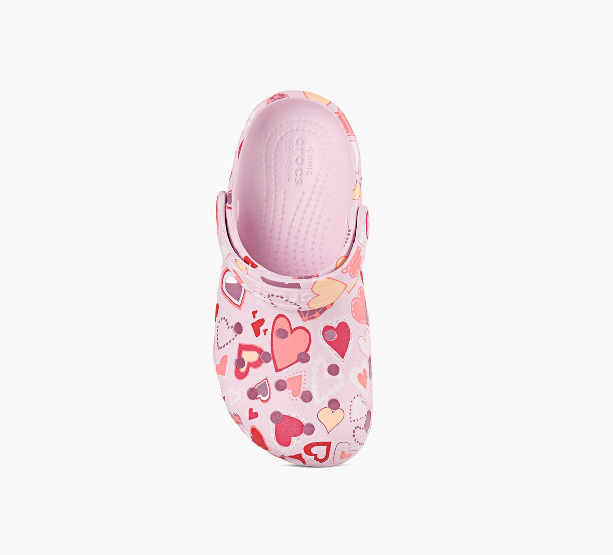 CROCS SABOTSCLASSIQUESGRAPHIQUES en ROSE PALE vue 1c