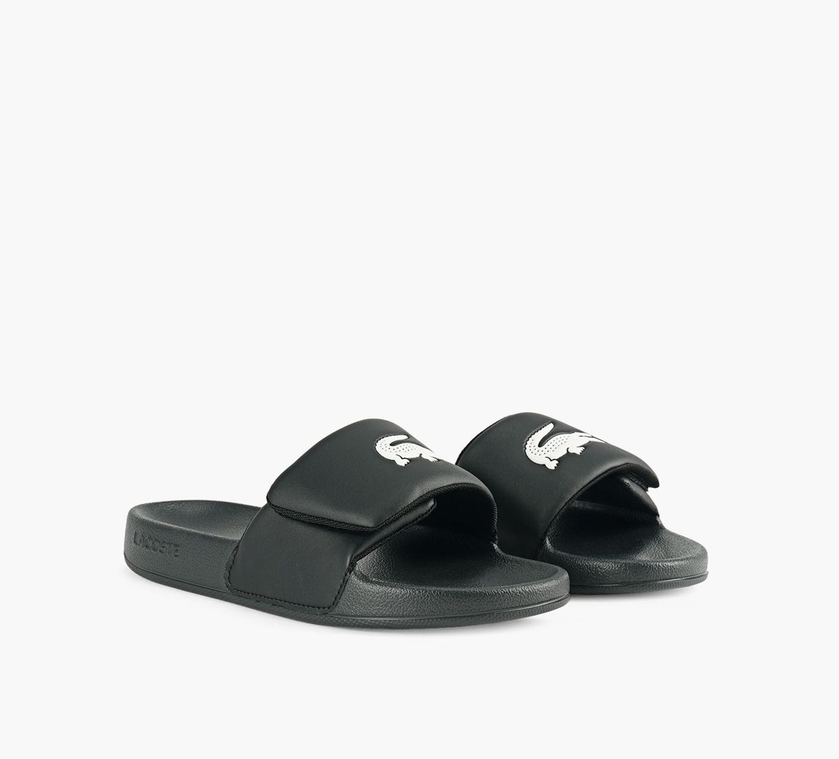 LACOSTE SERVESLIDES00STRAP in BLACK view 2