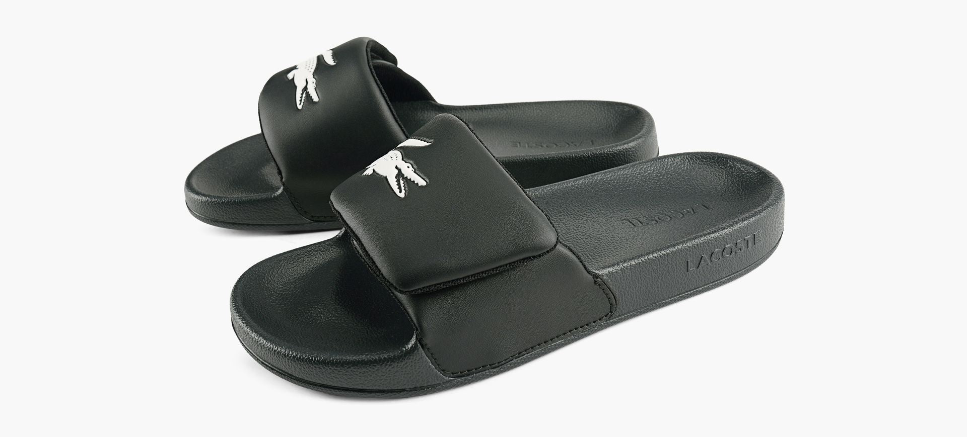 LACOSTE SERVESLIDES00STRAP in BLACK view 4