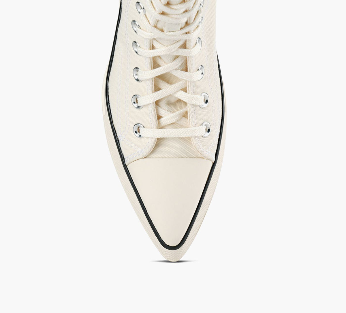 CONVERSE CHUCK70DELUXEPOINTEDHAUTE en BLANC vue 1c