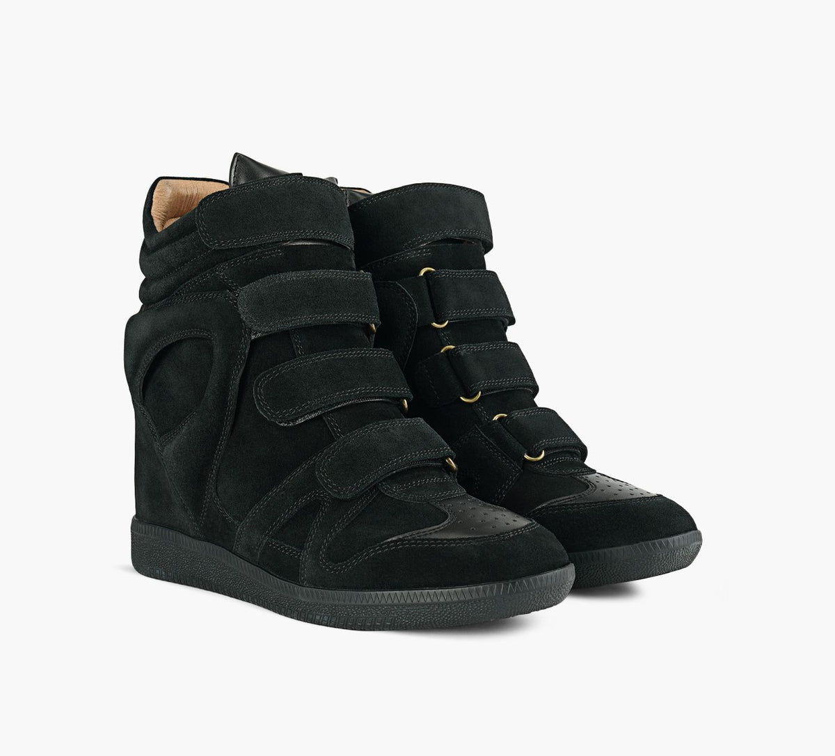 B2 FRANKLINWEDGESNEAKER in BLACK view 2