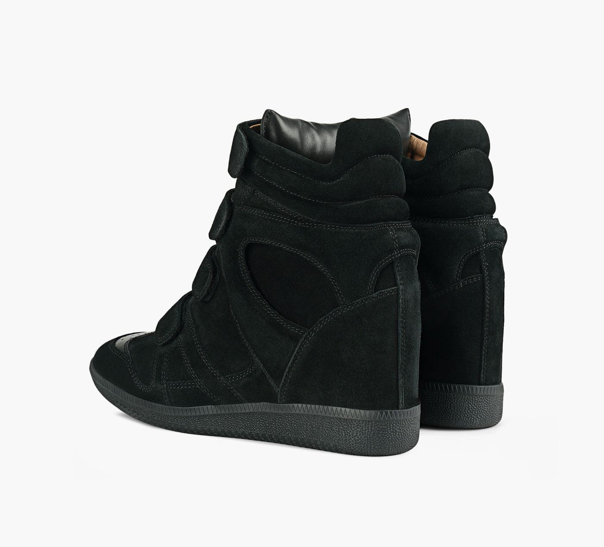 B2 FRANKLINWEDGESNEAKER in BLACK view 3