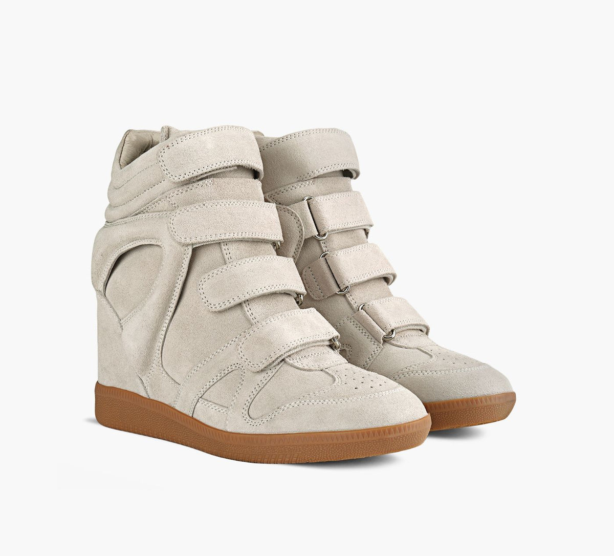 B2 FRANKLINWEDGESNEAKER in TAUPE view 2