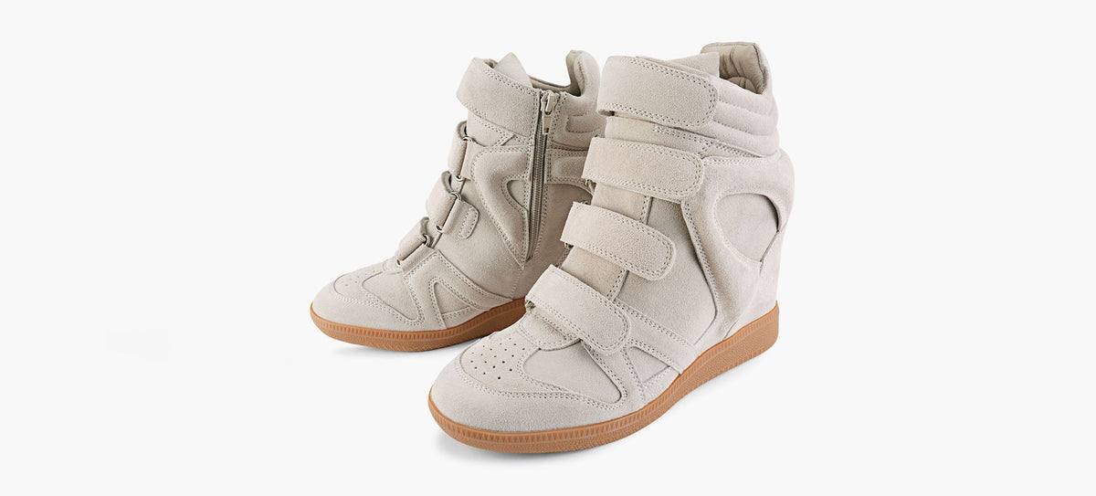 B2 FRANKLINWEDGESNEAKER in TAUPE view 4