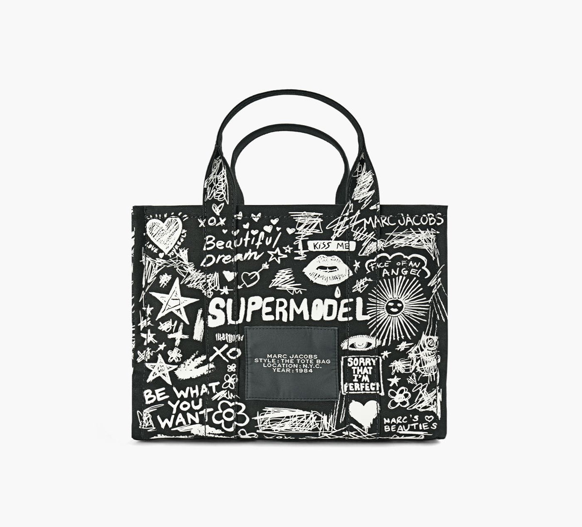 MARC JACOBS FOURRETOUTTHEMEDIUMTOTE en NOIR vue 1c