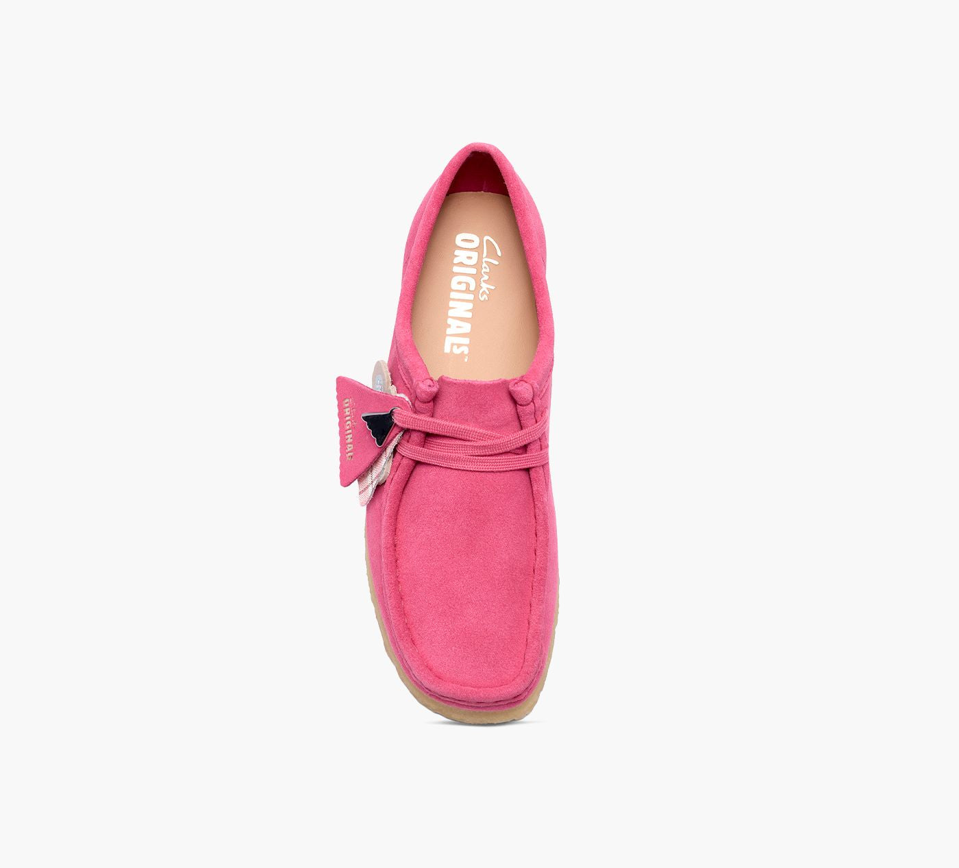 CLARKS ORIGINALS WALLABEE en FUCHSIA vue 1c