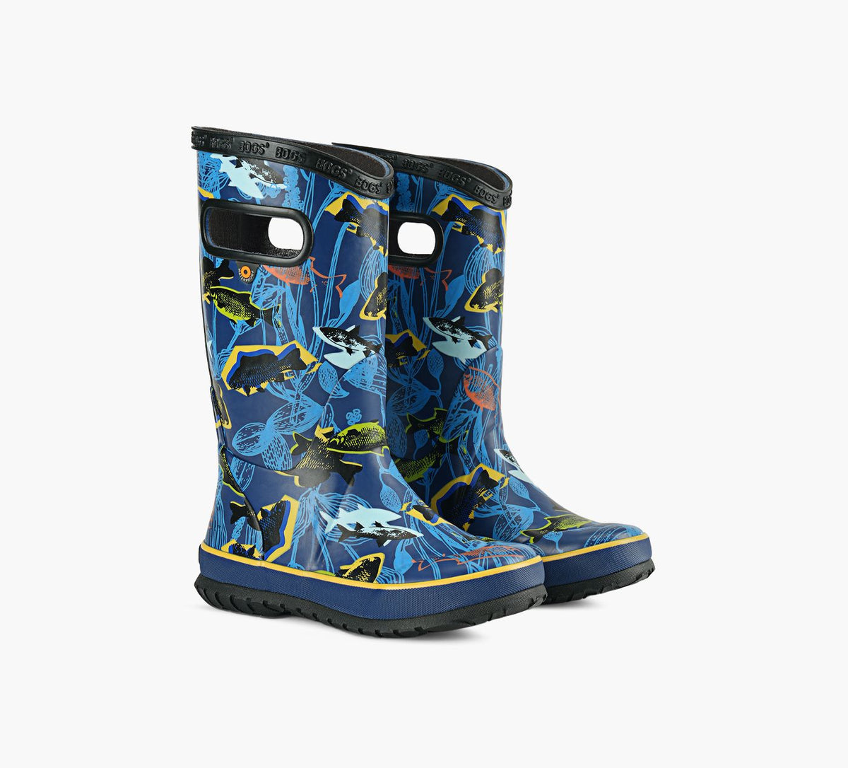 BOGS BOTTEDEPLUIEPOISSON en BLEU vue 2