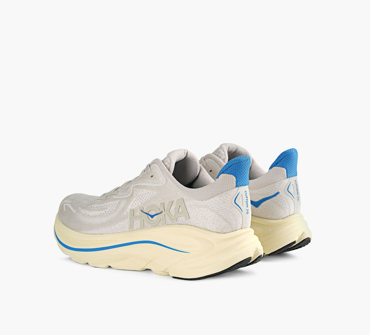 HOKA CLIFTON10 en GRIS vue 3