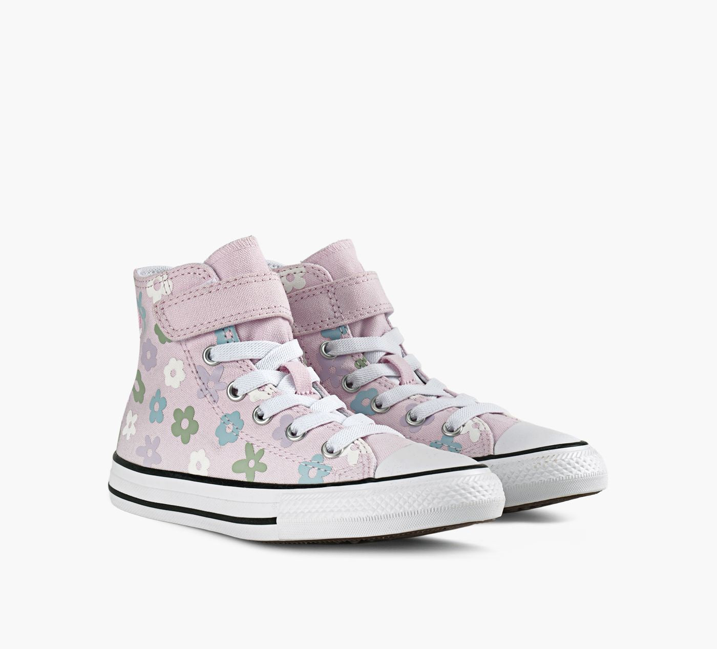 CONVERSE CHUCKTAYLORALLSTAREASYONFLEURSENBULLE en ROSE PALE vue 2
