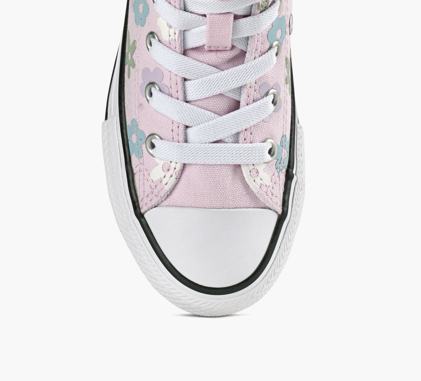CONVERSE CHUCKTAYLORALLSTAREASYONFLEURSENBULLE en ROSE PALE vue 1c
