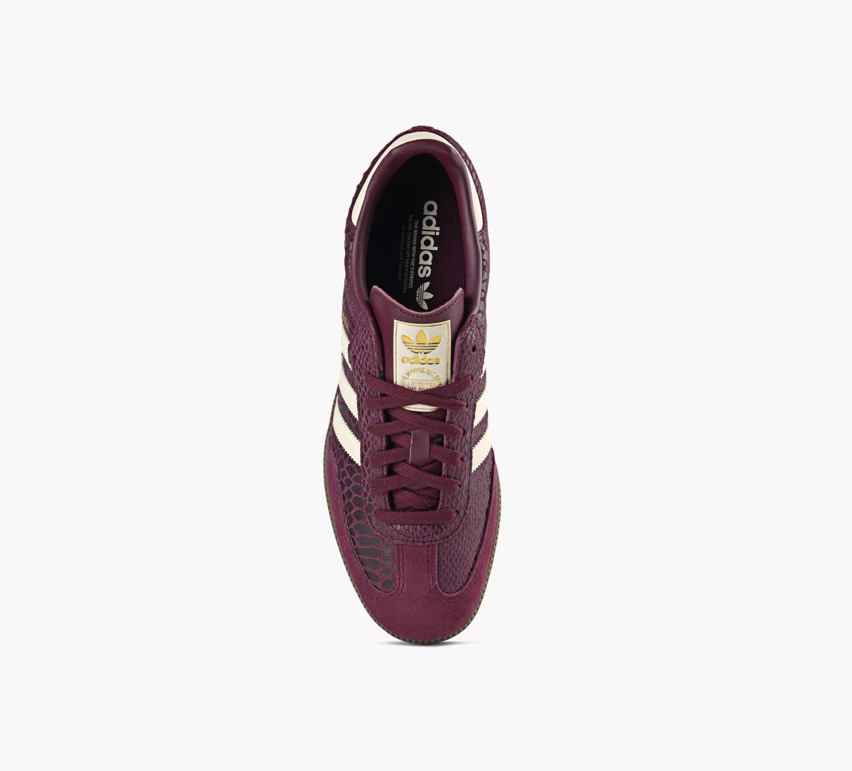 ADIDAS SAMBAOG in BURGUNDY view 1c