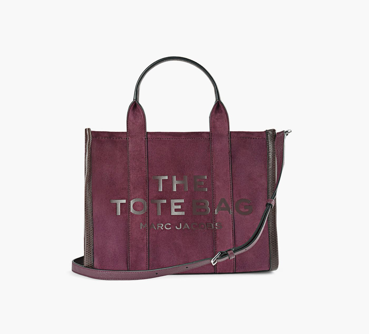 MARC JACOBS THEMEDIUMTOTE in BURGUNDY
